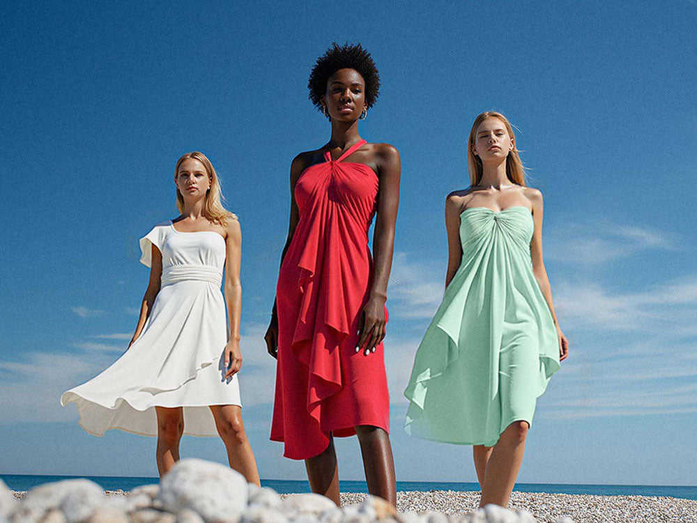 princess polly baby blue dress Women's Red Rib-Knit Beach Dress