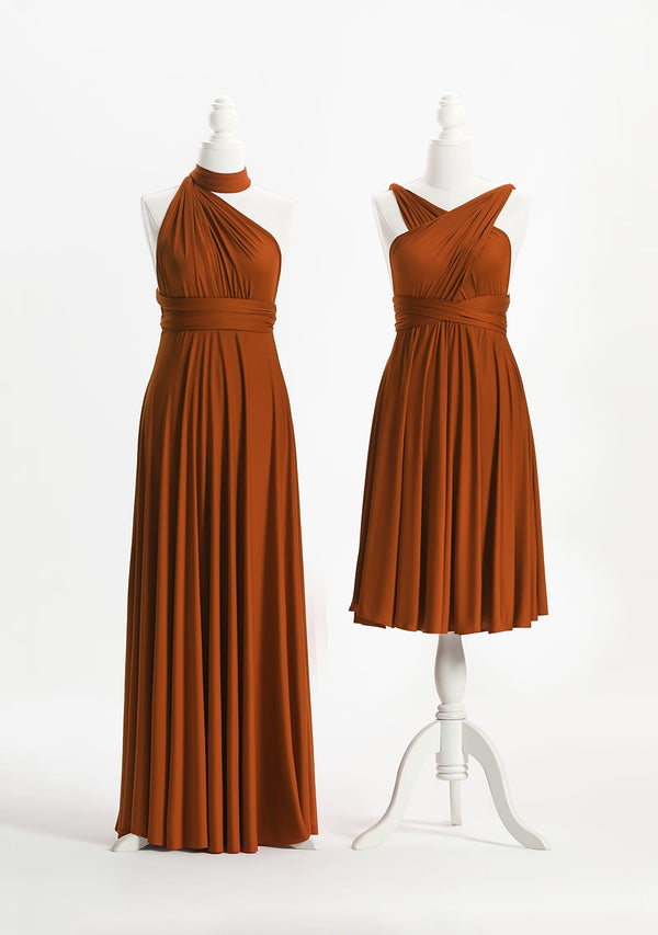 Burnt Orange Infinity Dress Styles, Size 0-24, 100+ Colors, 100+ Styles