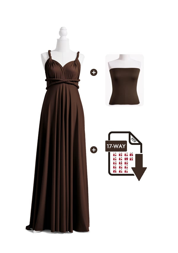 72Styles Dark Brown Infinity Dress Free Bandeau and Tutorials