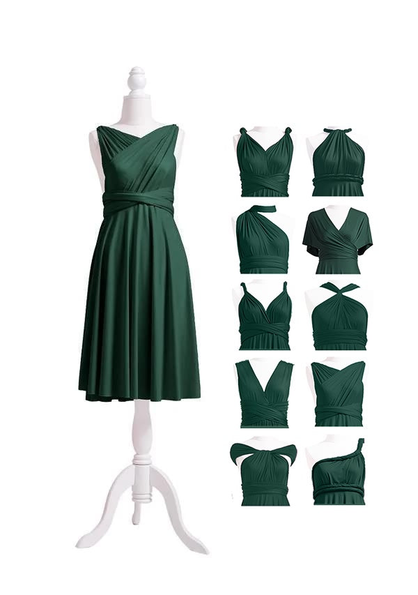 Dark Green Midi Multiway Infinity Dress