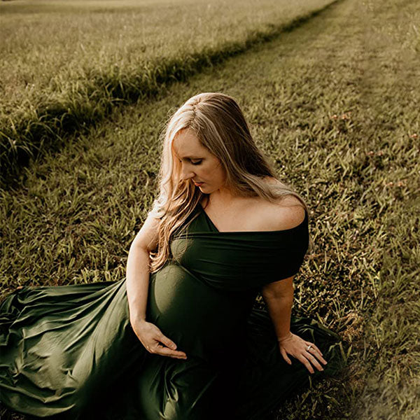 72Styles Infinity Dress Dark Green for Manternity