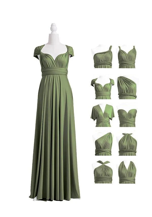 Olive Green Maxi Multiway Infinity Dress