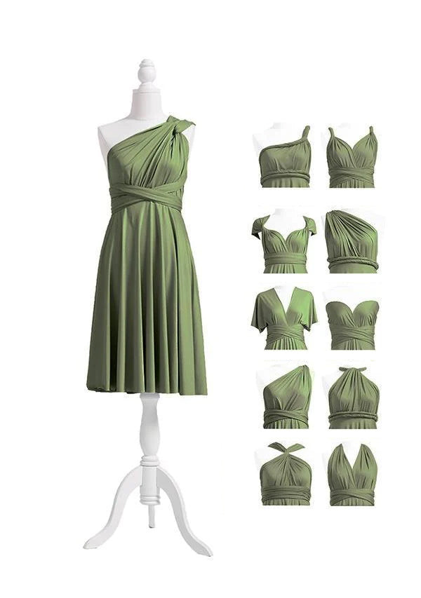 Olivgrün Multiway Infinity-Kleid