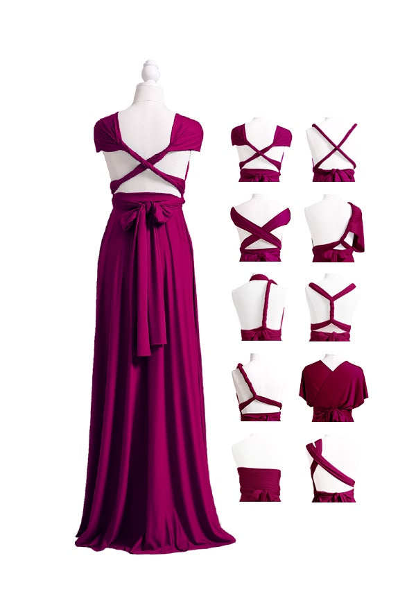 72Styles Plum Maxi Infinity Dress Back Styles