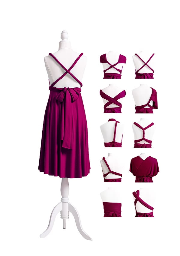 72Styles Plum Midi Infinity Dress Back Styles