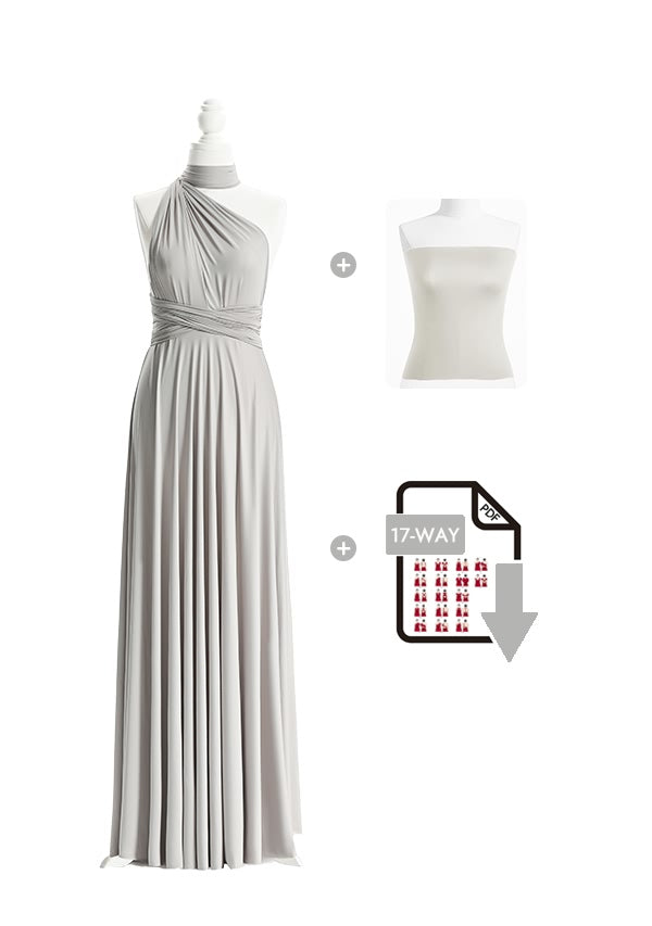 72Styles Silver Grey Multiway Infinity Dress Free Bandeau and Tutorials