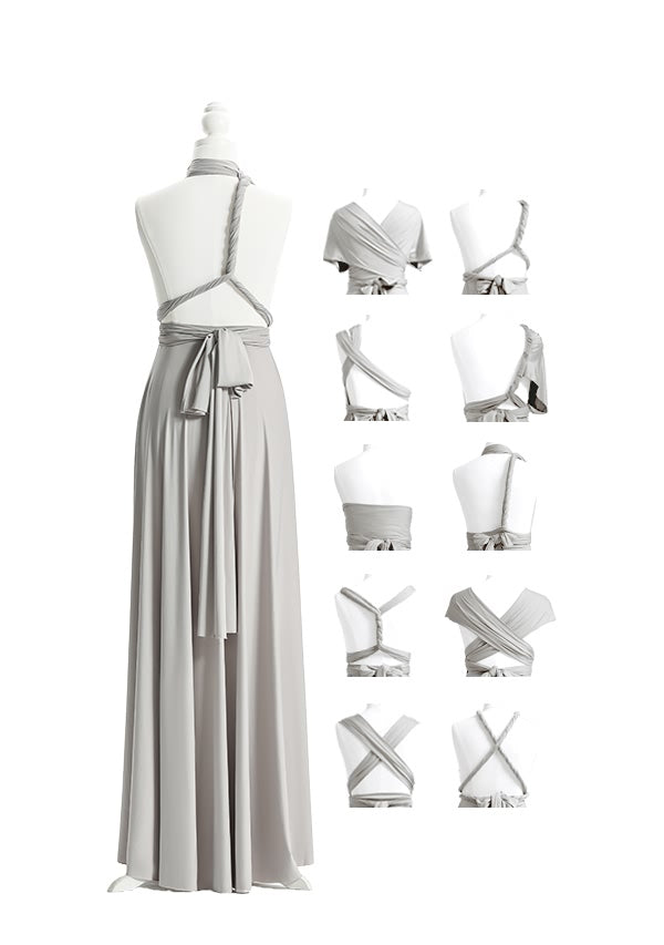 72Styles Silver Grey Multiway Infinity Dress Back Styles