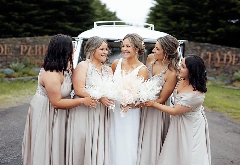 72Styles Sivler Grey Infinity Dress