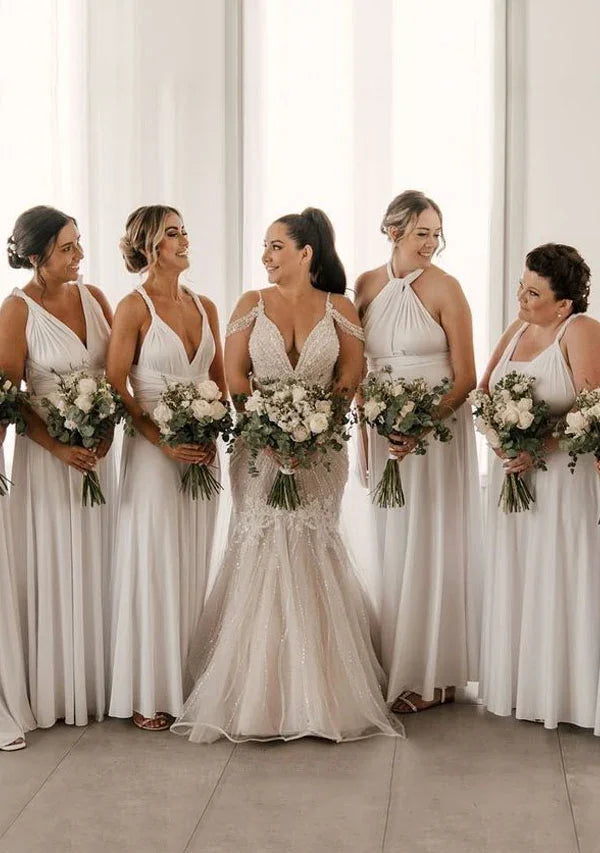 Ivory White Multiway Convertible Infinity Dress
