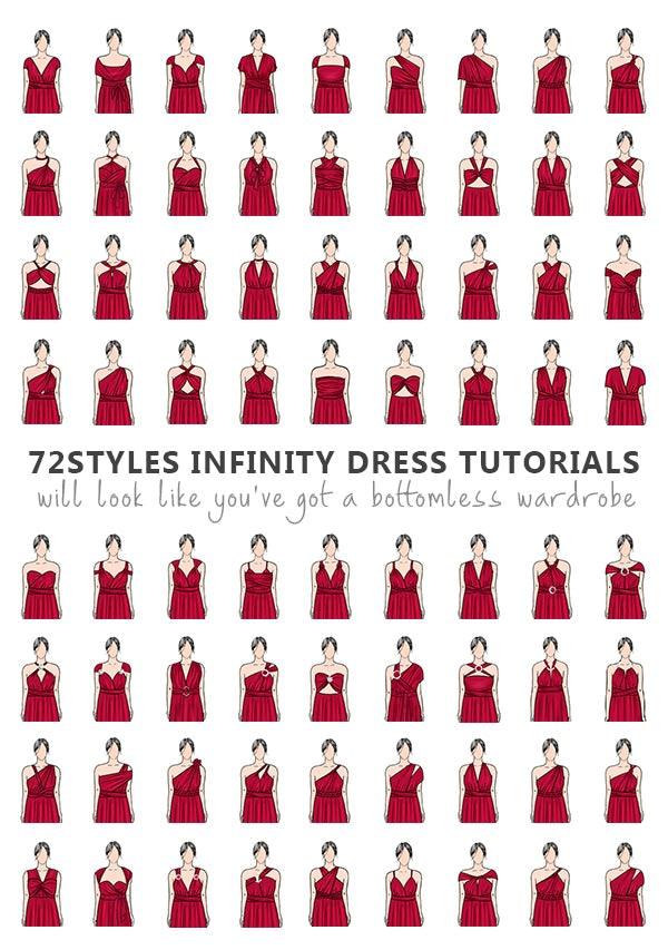 72 styles de Tutoriels pour la robe Infinity au format PDF