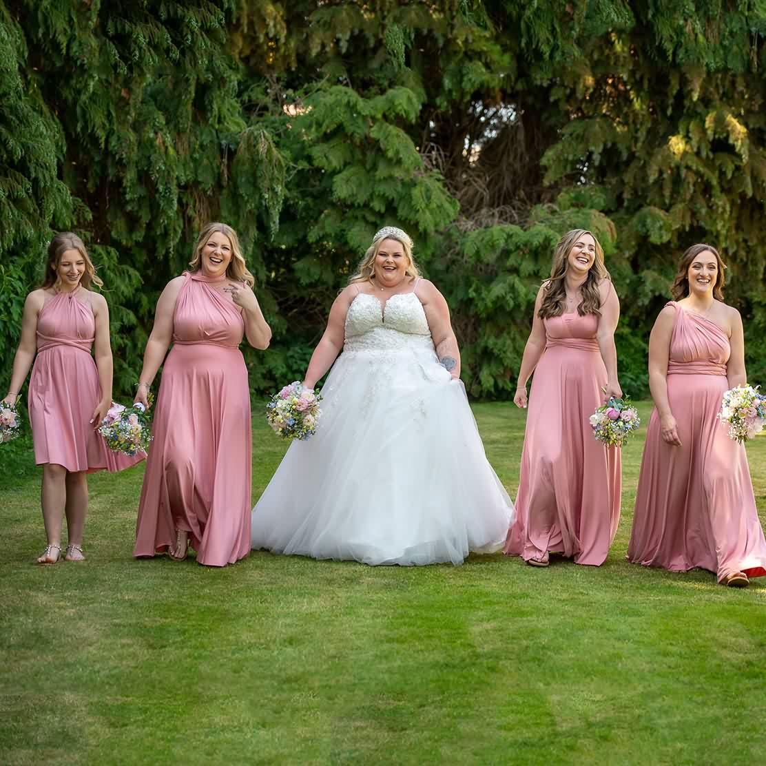 72styles Dusty Rose Infinity Bridesmaid Dress