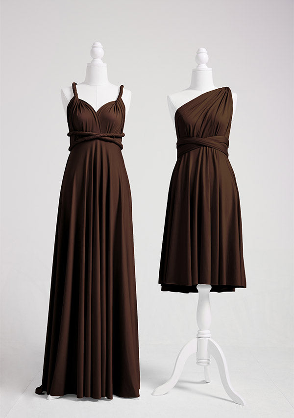 Infinity Dress Convertible 72+ Ways Multiway Wrap Dress, Dark Brown, 40+ Colors, Floor Length Infinity Dress Convertible 72+ Ways Multiway Wrap Dress, Dark Brown, 40+ Colors, Floor Length