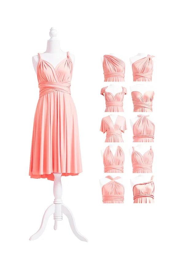 72styles Peach Coral Multiway Infinity Dress