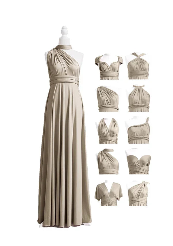 72styles Taupe Multiway Convertible Infinity Dress
