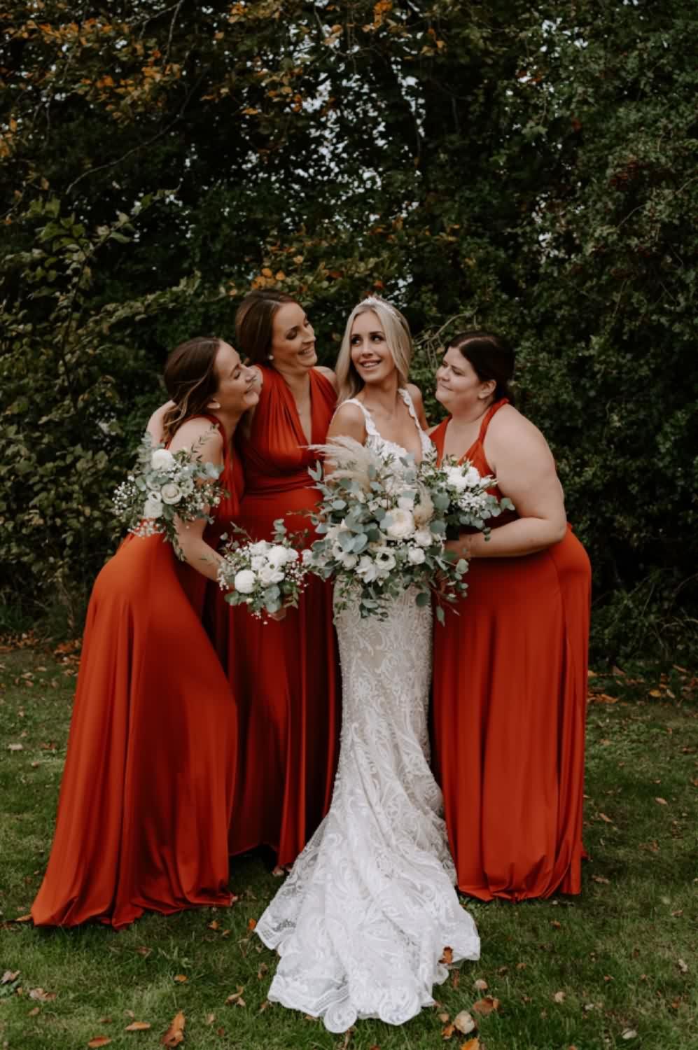 72styles Burnt Orange Infinity Bridesmaid Dress