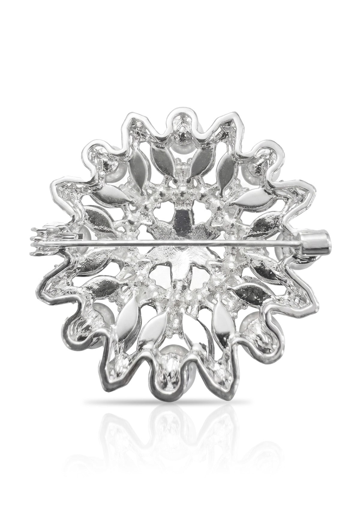 Spilla floreale con perle e strass per abito Infinity