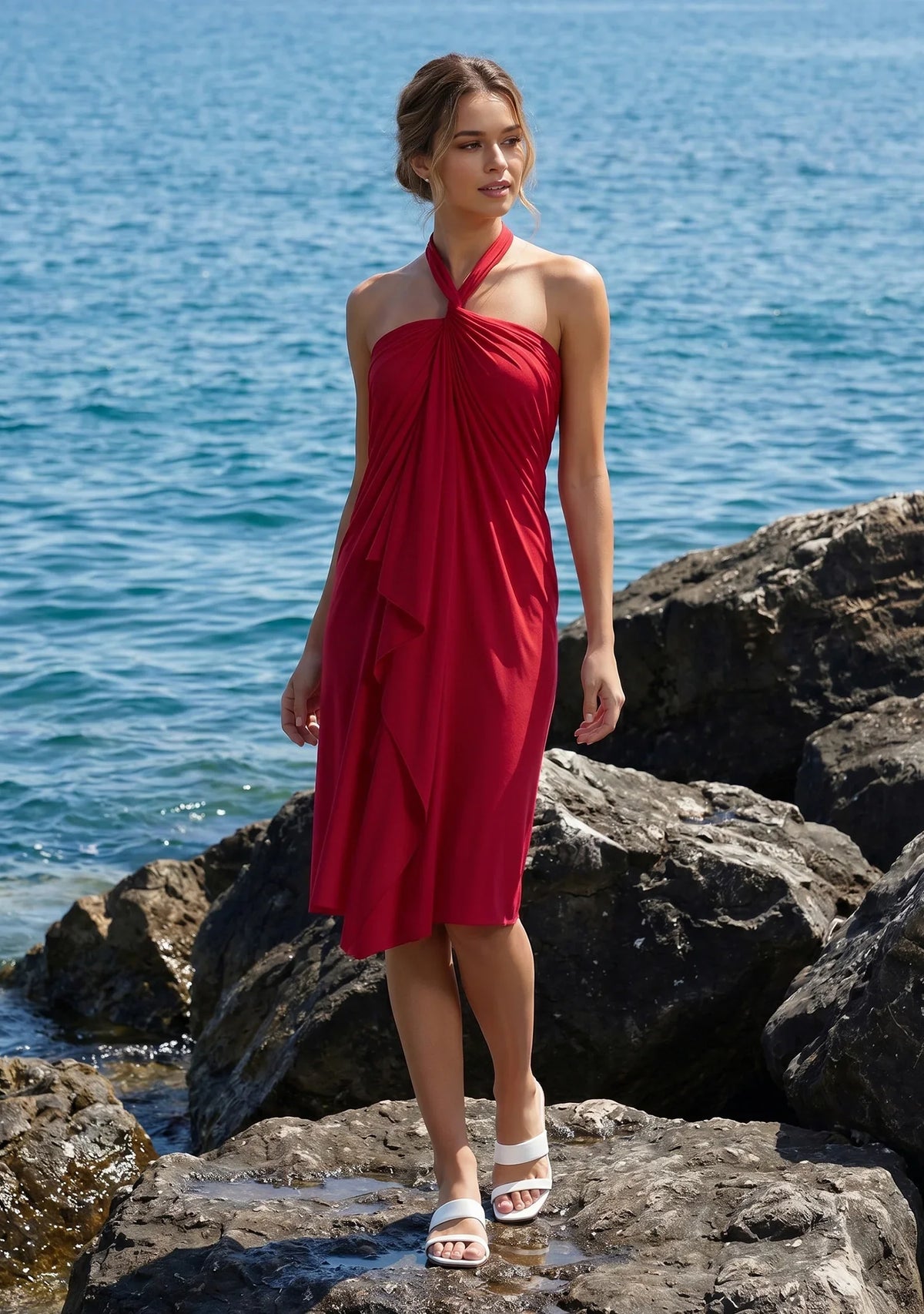 SandSea™ Red Infinity Beach Dress