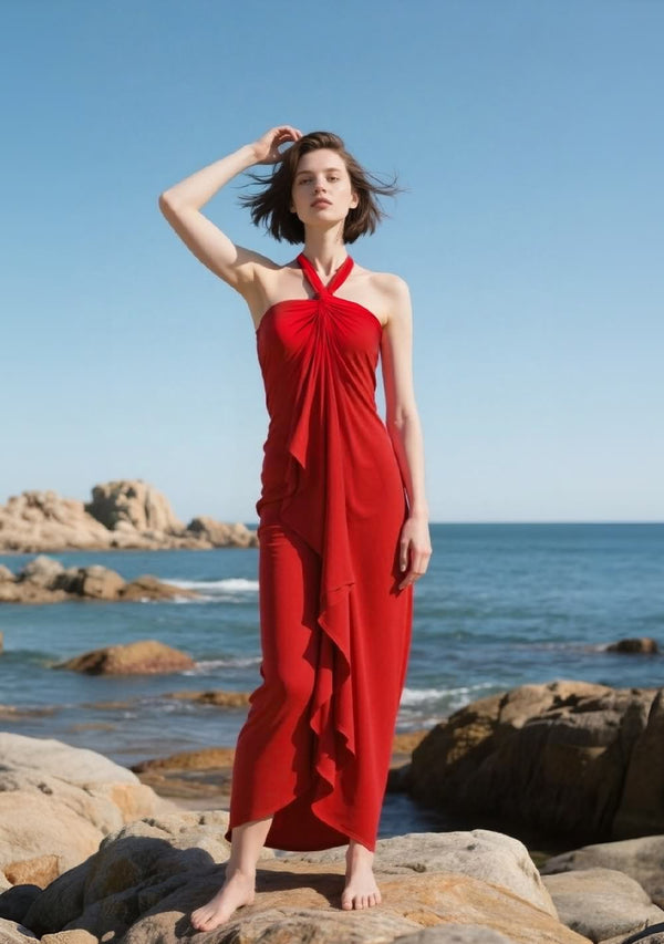 SandSea Red 24-in-1 Swimsuit Cover Up Dress, Beach Cover Up Dresses, Beach Dress, 24 Ways to Wear, More Colors