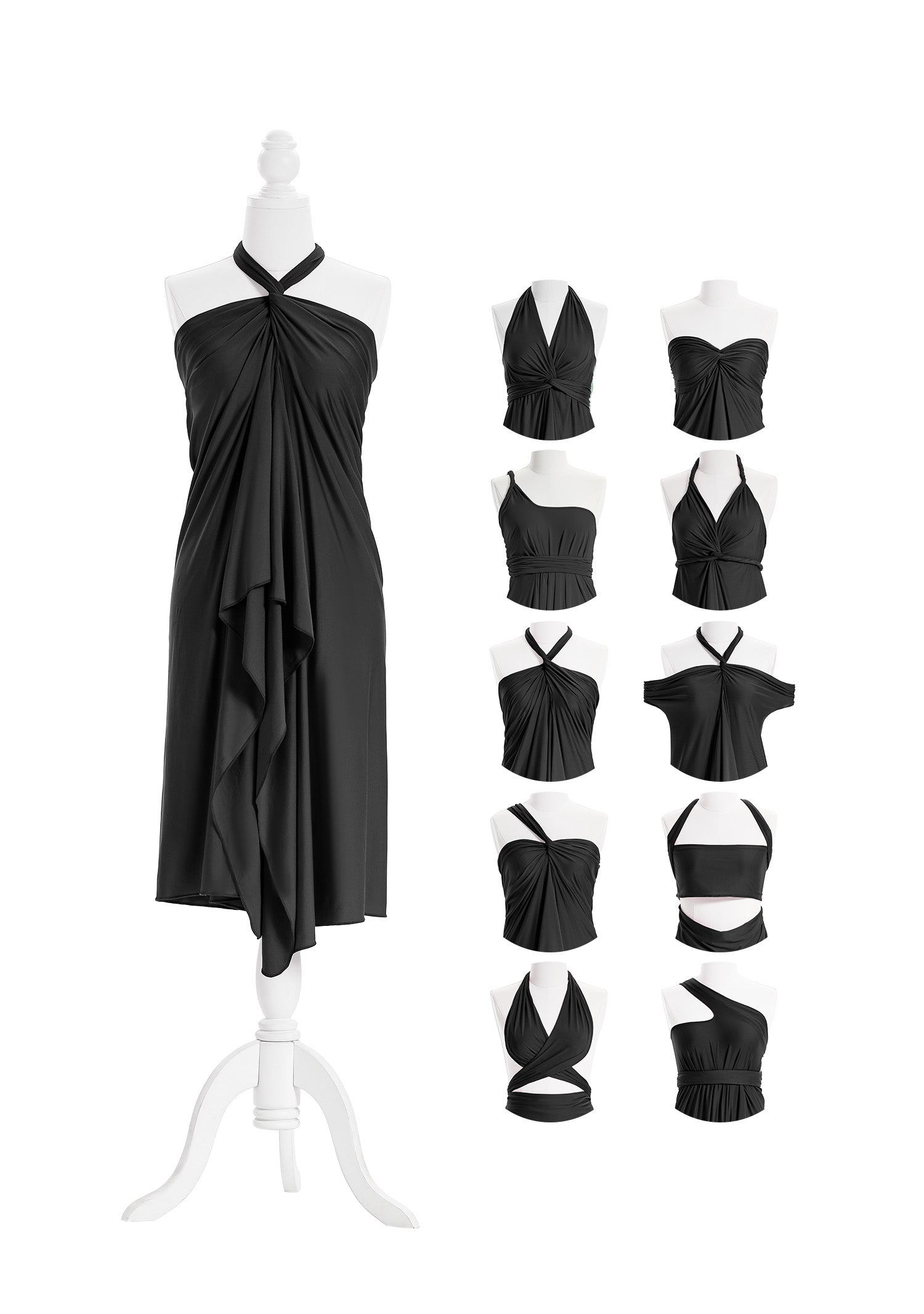 SandSea™ Black Short Infinity Beach Dress