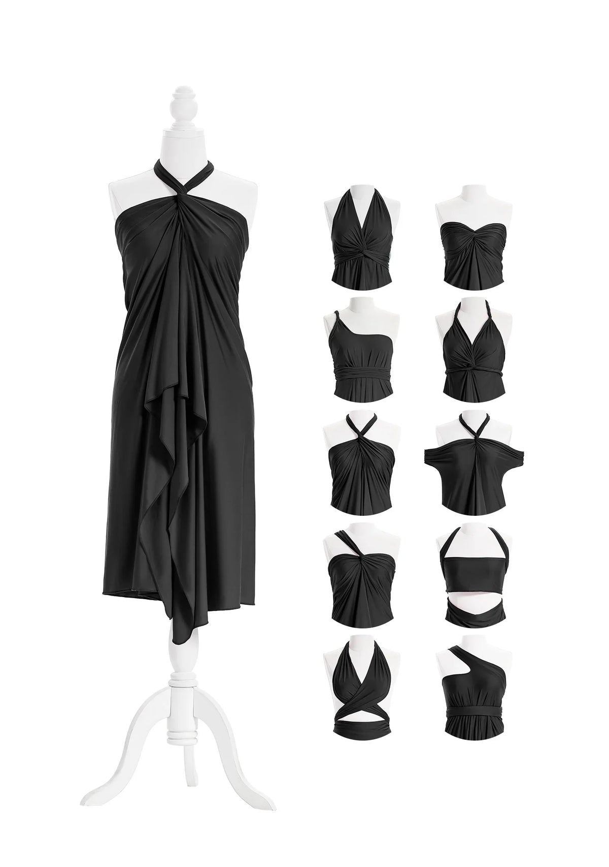 SandSea™ Black Short Infinity Beach Dress