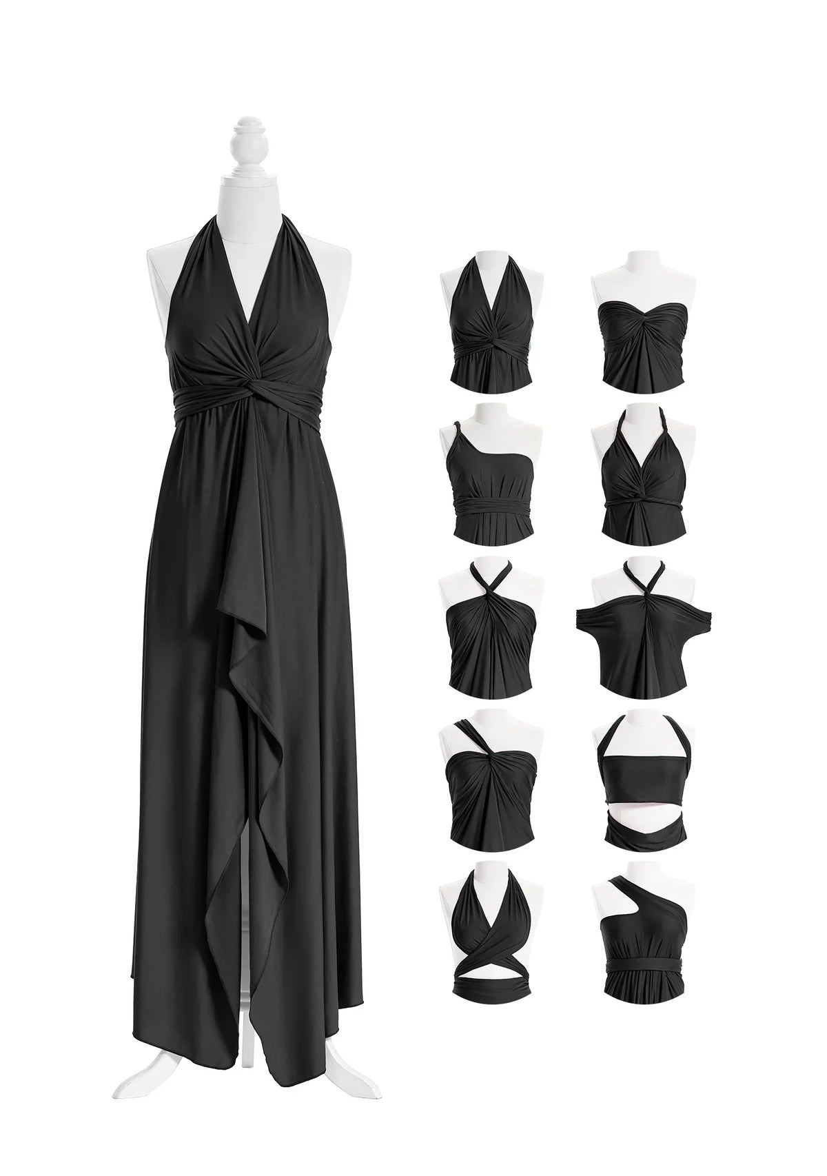 SandSea™ Black Long Infinity Beach Dress