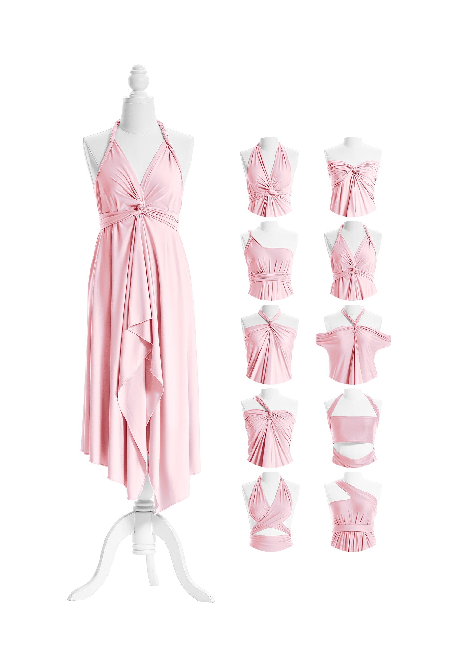 SandSea™ Blush Pink Short Infinity Beach Dress