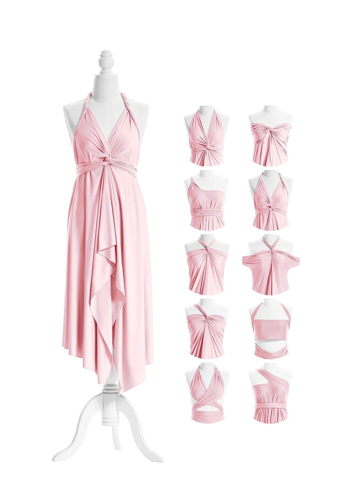 SandSea™ Blush Pink Short Infinity Beach Dress
