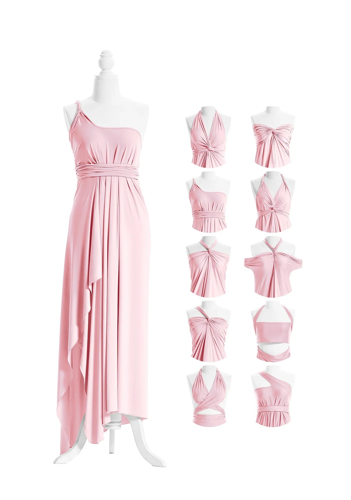 SandSea™ Blush Pink Long Infinity Beach Dress