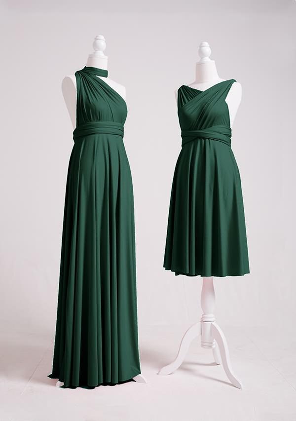 Dark Green Multiway Infinity Dress - InfinityDress.com