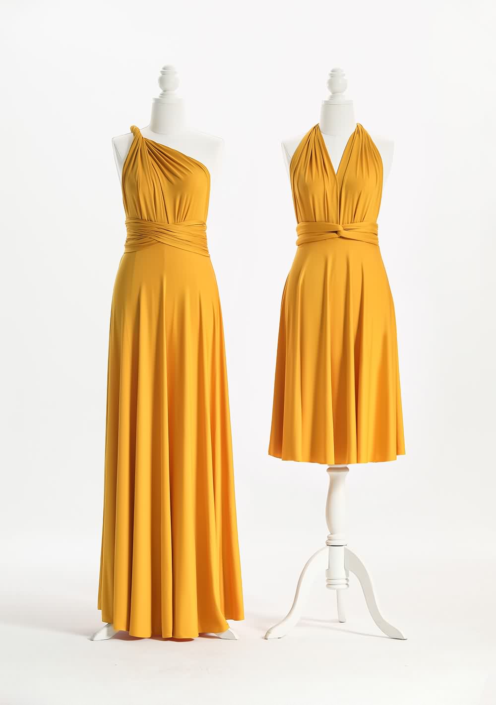 72Styles Mustard Yellow Multiway Infinity Dress