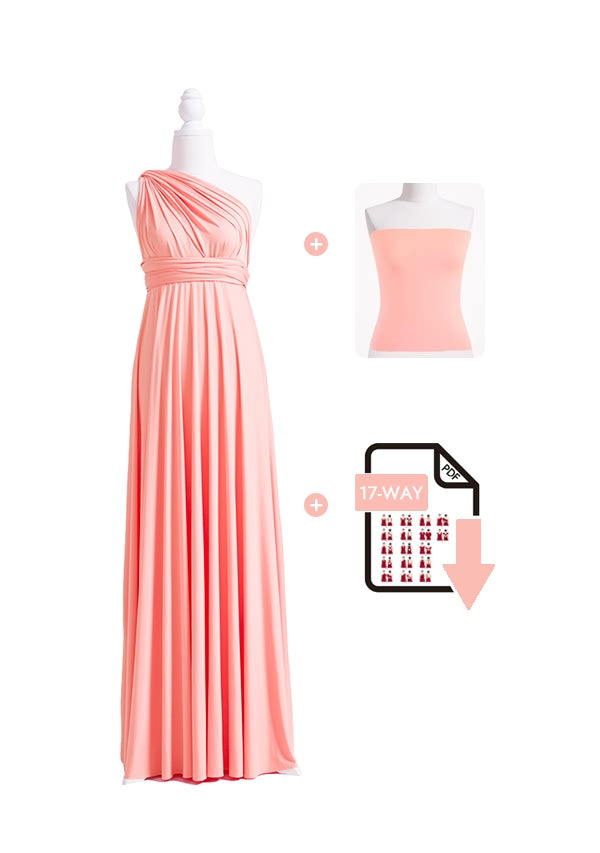 72Styles Peach Coral Infinity Dress Free Bandeau and Tutorials