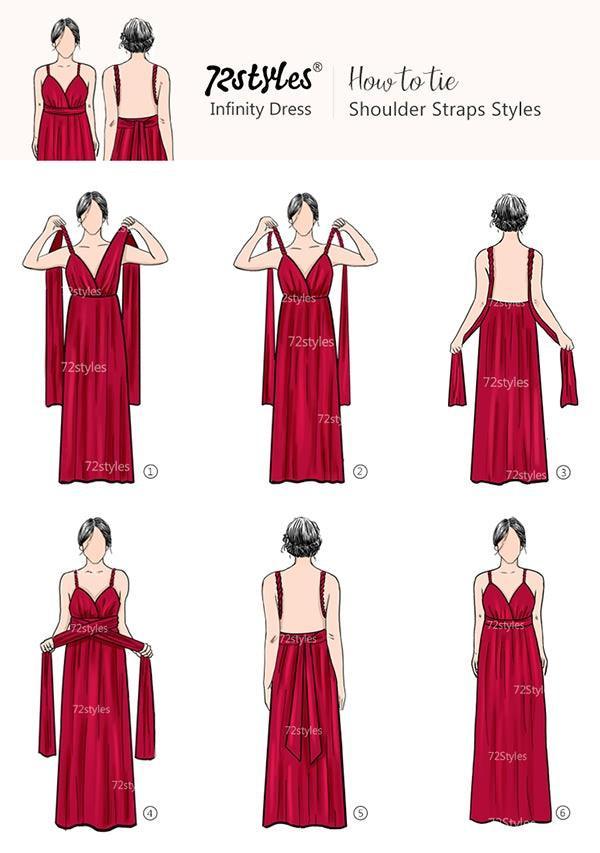 72Styles Infinity Dress Tutorials - Shoulder Straps Styles