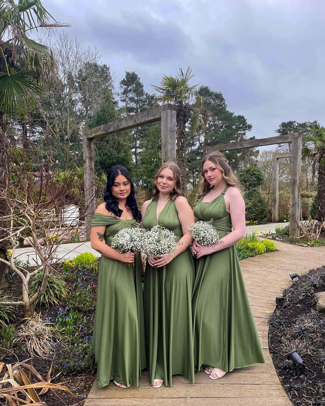 72styles Olive Green Infinity Bridesmaid Dress