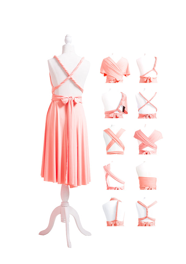 72styles Peach Coral Multiway Infinity Dress