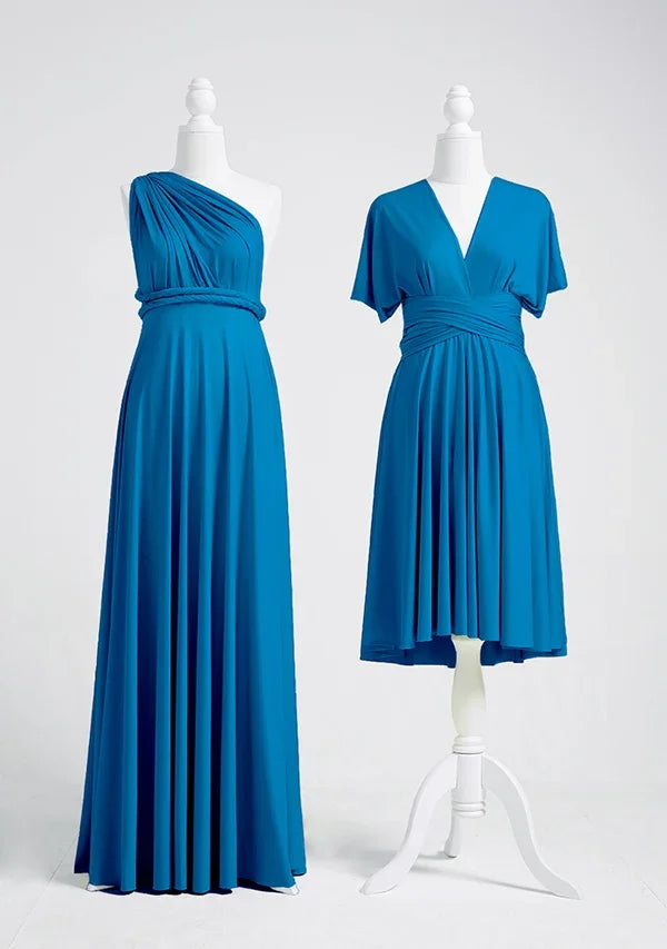 Kaufen Sie Pfauenblau Infinity-Kleid, Multiway Kleid - InfinityDress.com