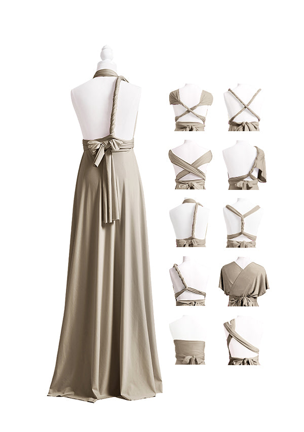 72styles Taupe Multiway Convertible Infinity Dress