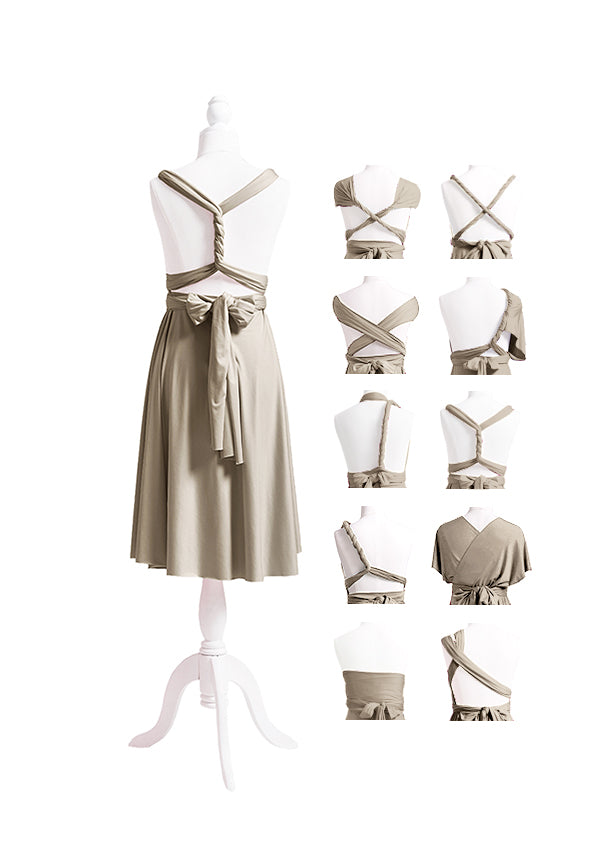 72styles Taupe Multiway Convertible Infinity Dress