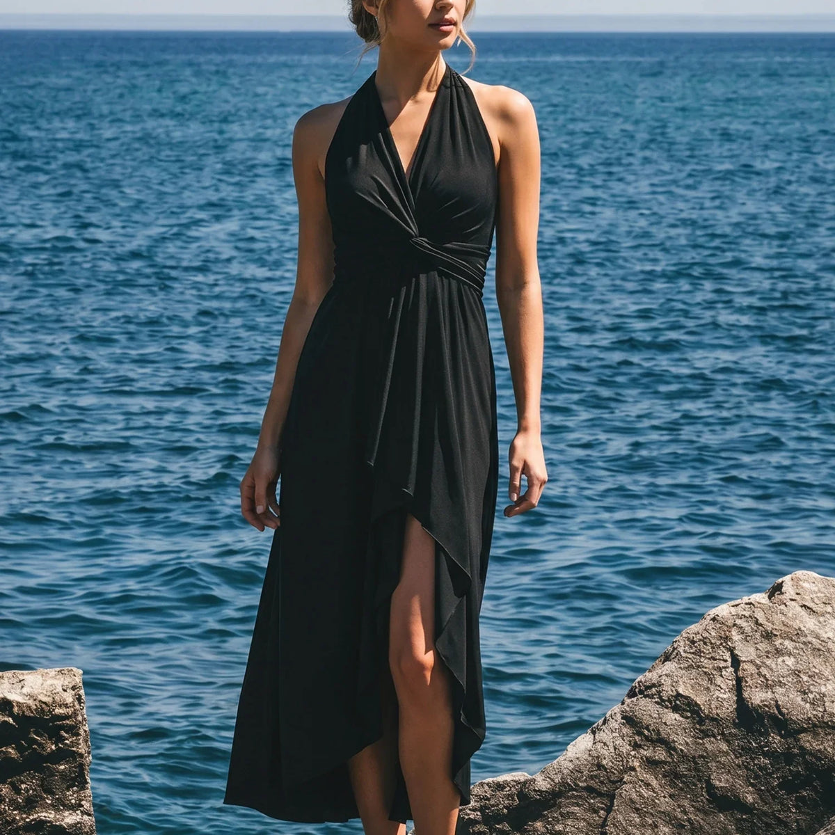 black beach wrap dress SandSea Multiway Cover Up Dresses, Swimsuit Cover Up Dress, Beach Dress, 24 Ways to Wear, More Colors Simple Black Formal Long Product code SA:RRU40 Size:US9 / EU40 / UK6.5