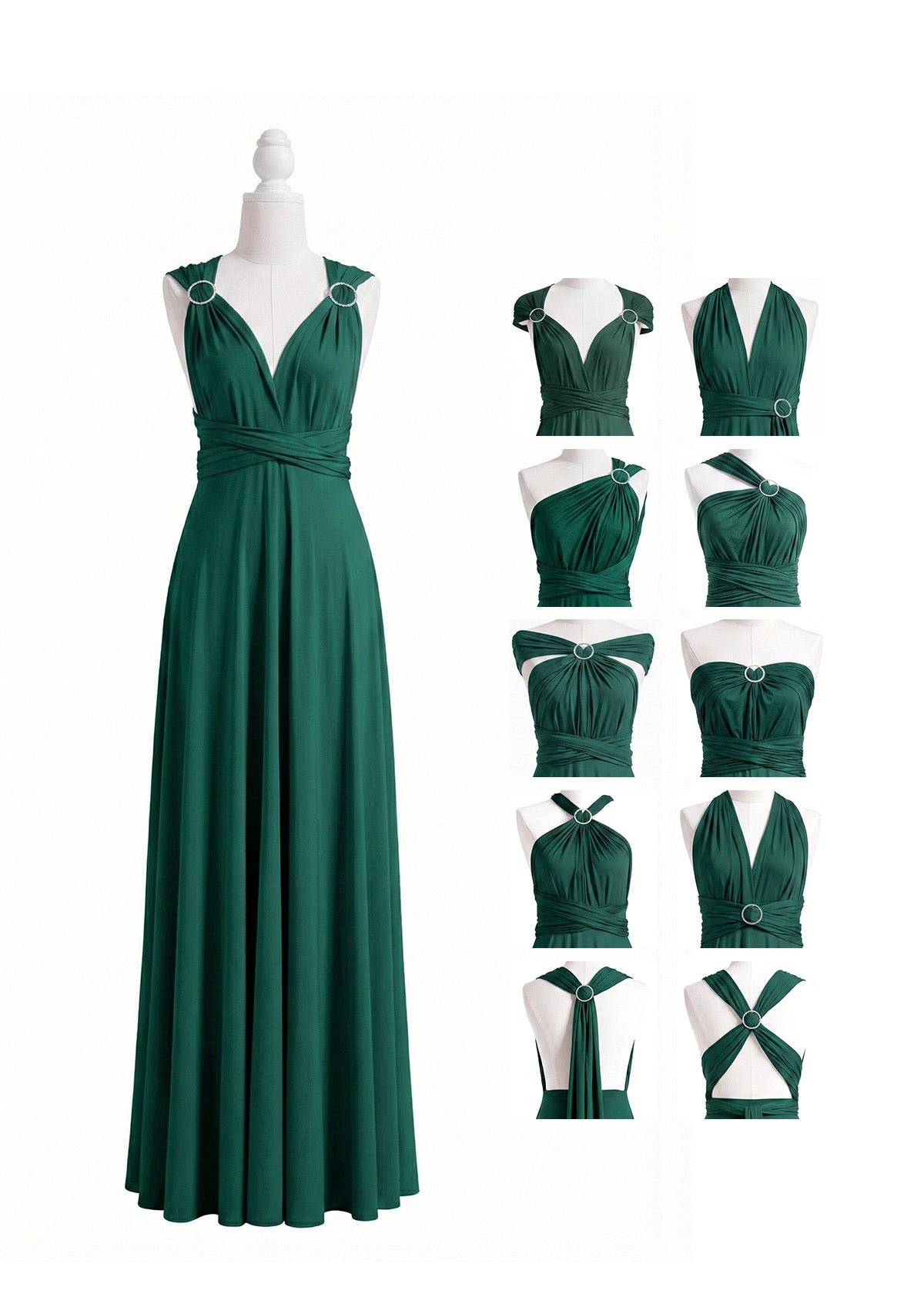 Diamante Round Strap Buckle for Infinity Dress