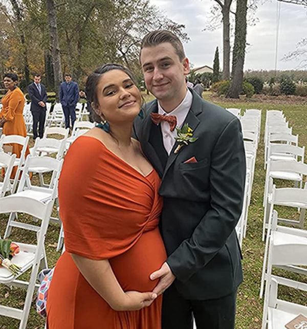 INFIWING Burnt Orange Infinity Maternity Dress