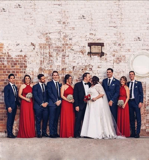 INFIWING red infinity bridesmaid dress