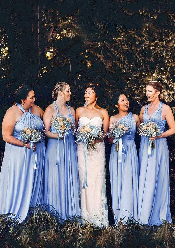 Dusty Blue Multiway Convertible Infinity Bridesmaid Dress