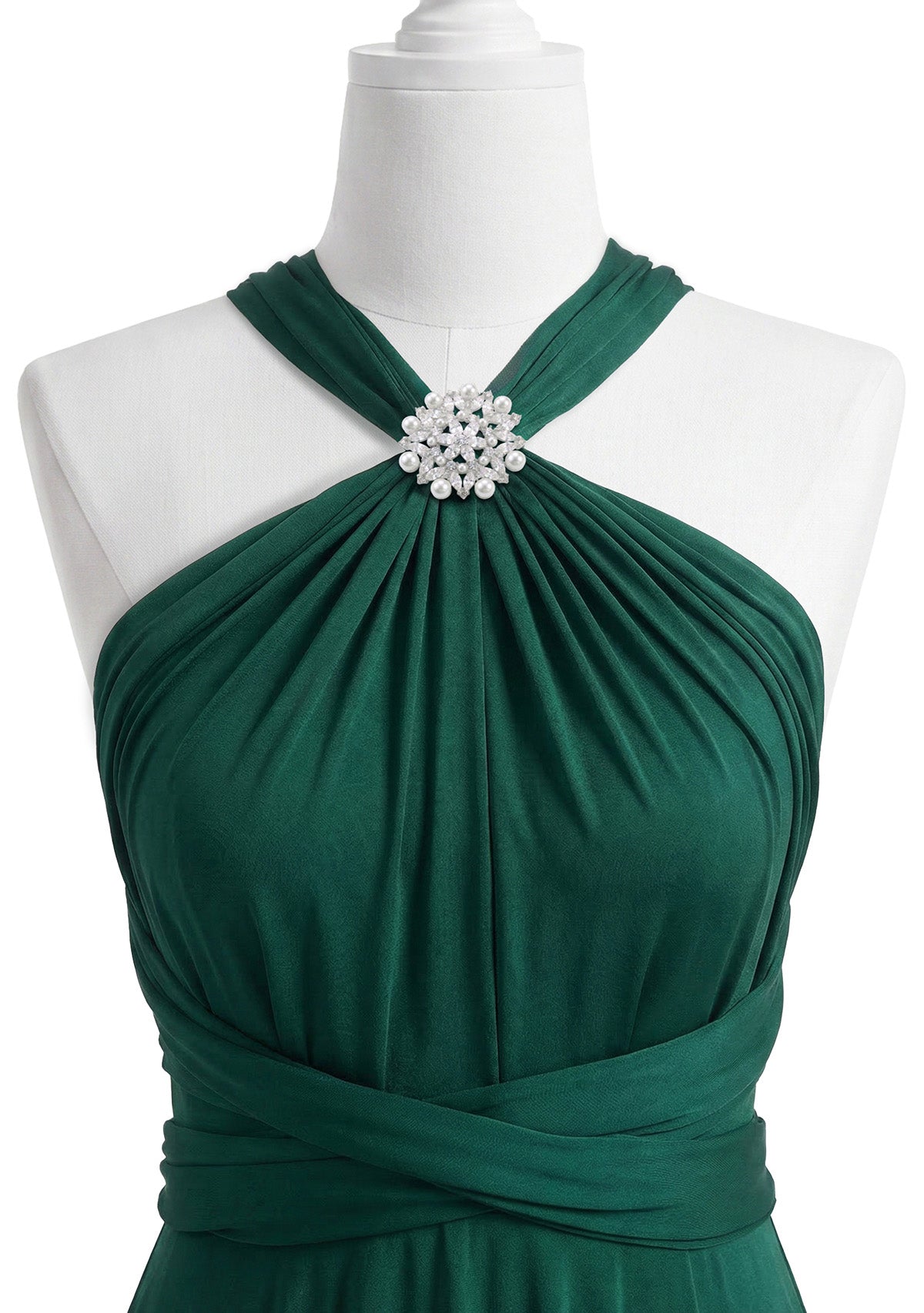 Pearl Rhinestone Floral Brooch for Infinity Dress