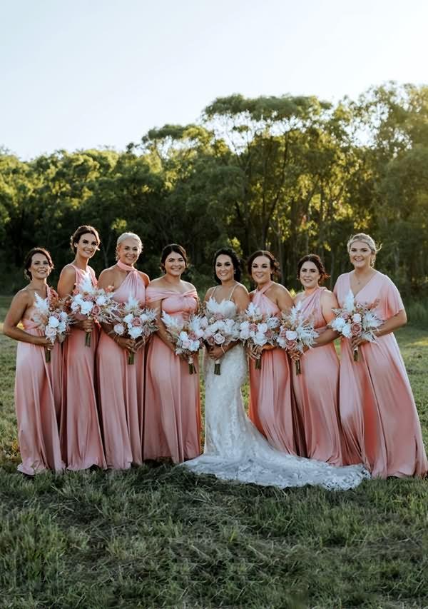 Rose Gold Multiway Infinity Bridesmaid Dress