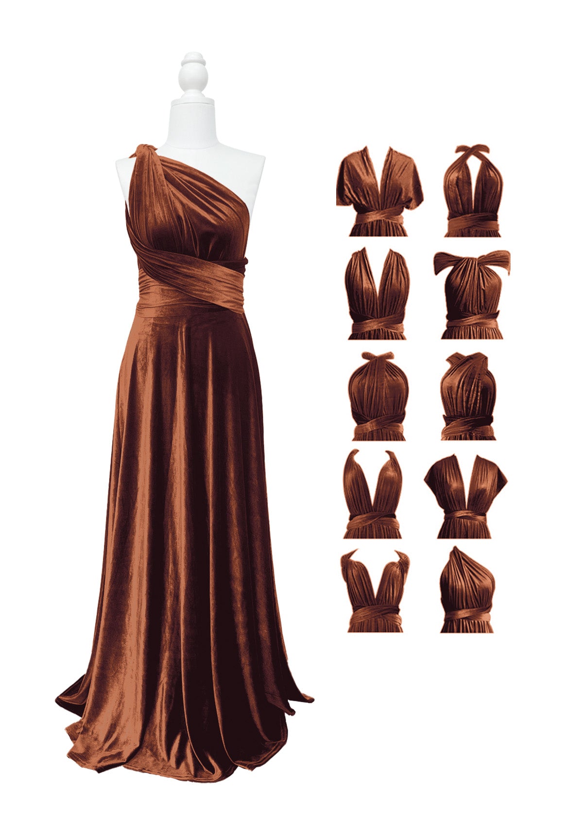 Robe Convertible Infinity Dress en Velours