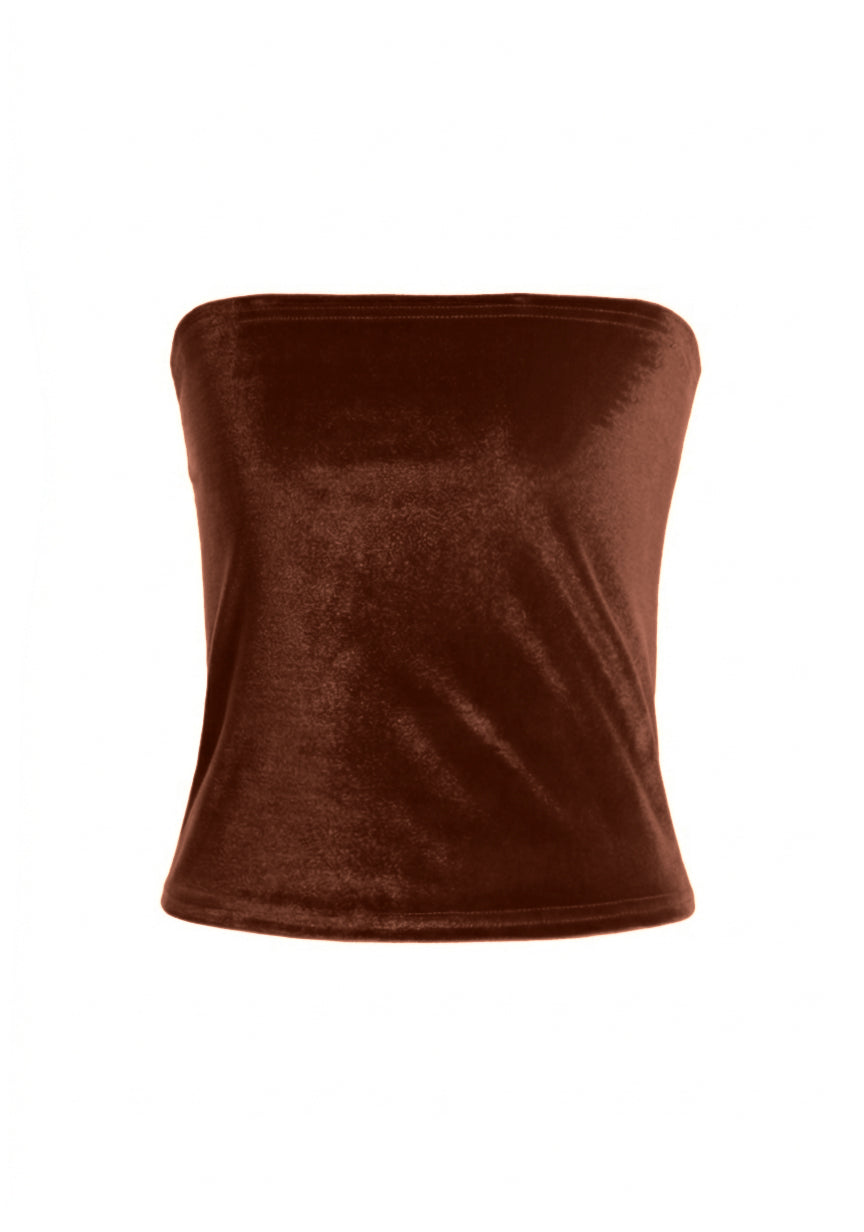 Strapless Velvet Bandeau Tube Top for Infinity Convertible Multiway Dress