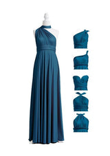 Teal Blue Multiway long Infinity Dress
