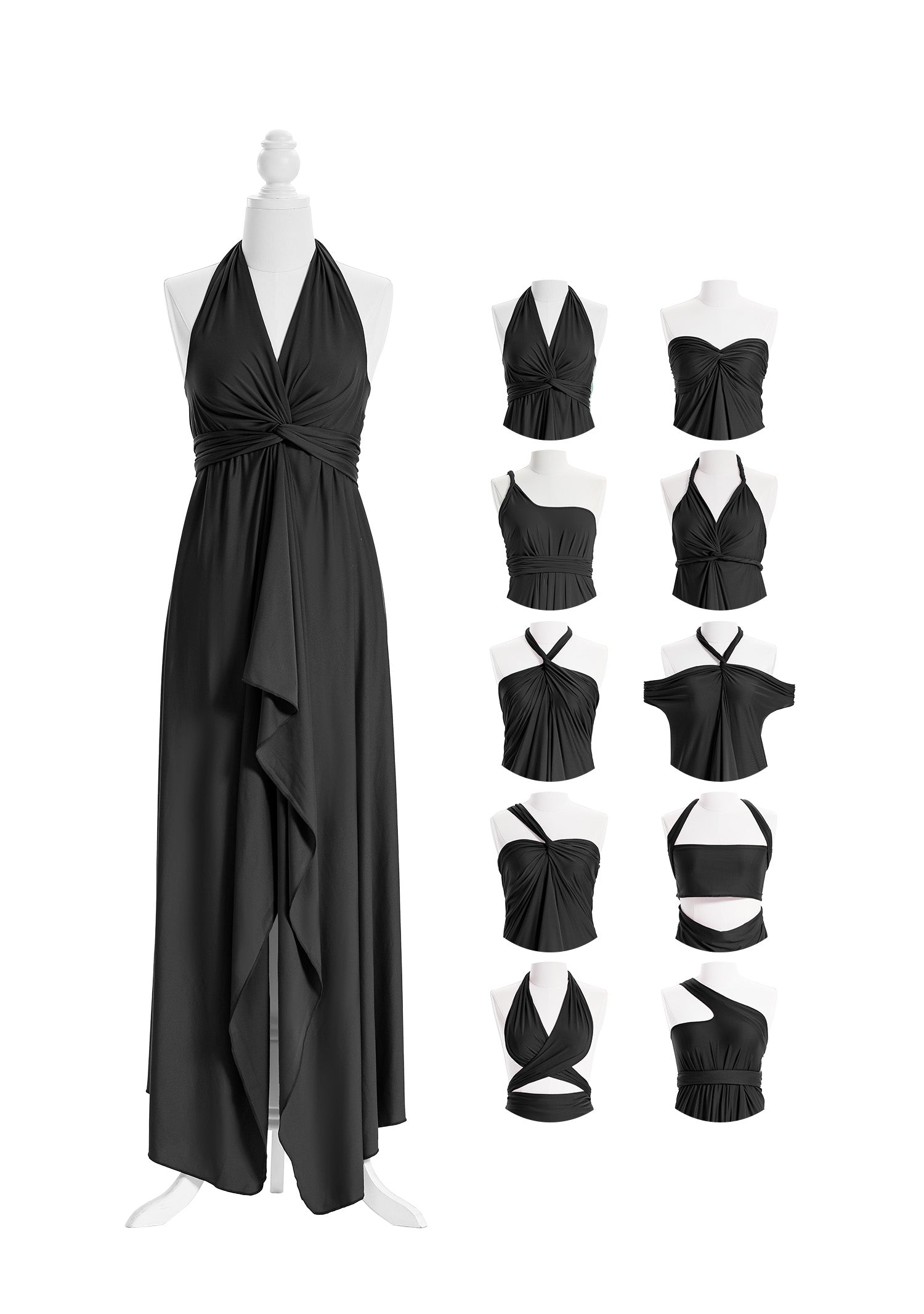 SandSea™ Black Long Infinity Beach Dress
