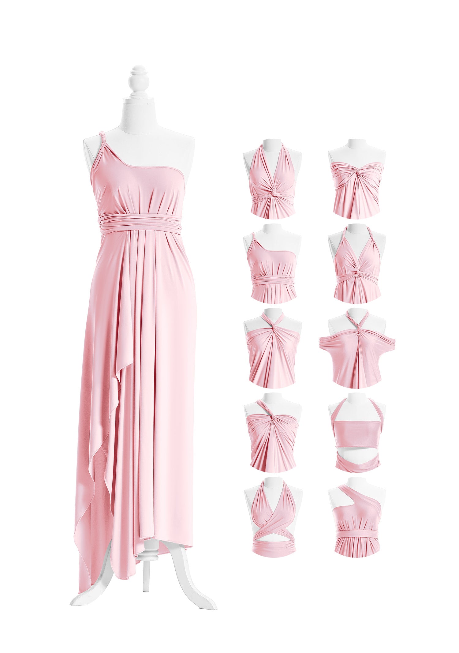 SandSea™ Blush Pink Long Infinity Beach Dress