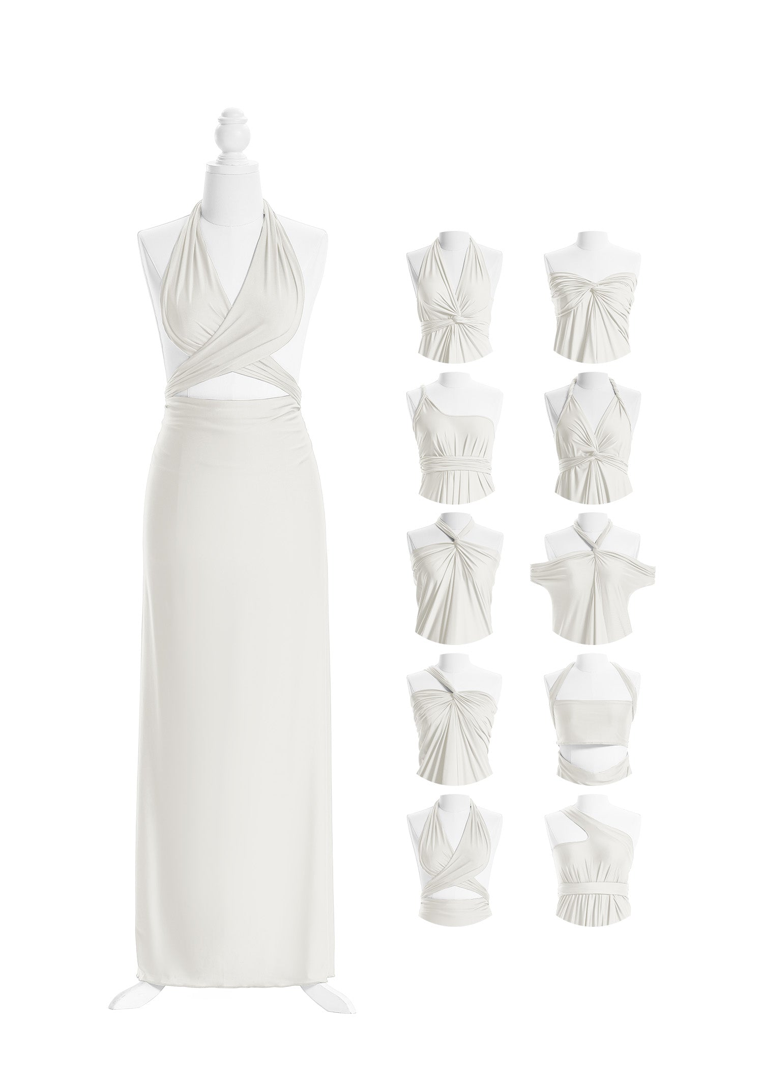 SandSea™ White Long Infinity Beach Dress